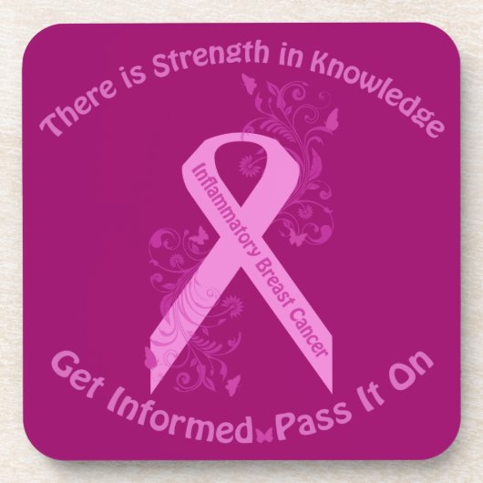 Sensibilisierung für entzündliche Brustkrebs Untersetzer (Vorderseite)