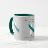 Sensibilisierung für Gebärmutterhalskrebs Tasse (Vorderseite Links)