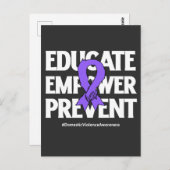 Sensibilisierung für Gewalt im Inland 2024 Postkarte (Vorne/Hinten)