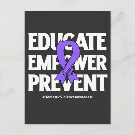 Sensibilisierung für Gewalt im Inland 2024 Postkarte (Vorderseite)