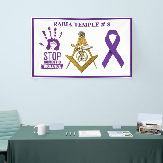 Sensibilisierung für Gewalt im Inland Banner (Messeveranstaltung)