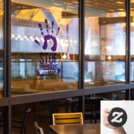 Sensibilisierung für Gewalt im Inland Fensteraufkleber