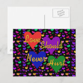 Sensibilisierung für Gewalt im Inland Postkarte (Vorne/Hinten)