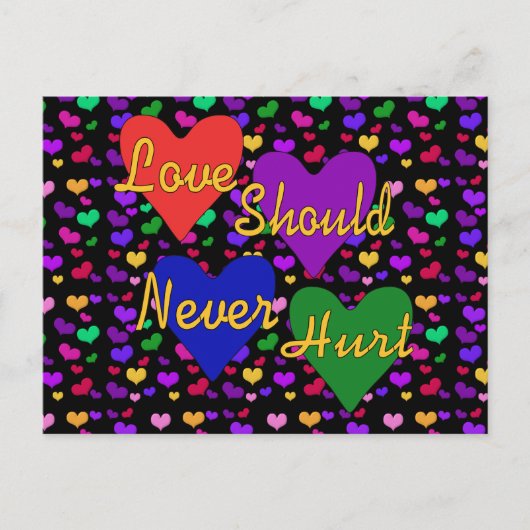 Sensibilisierung für Gewalt im Inland Postkarte (Vorderseite)