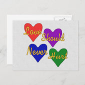 Sensibilisierung für Gewalt im Inland Postkarte (Vorne/Hinten)