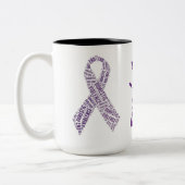 Sensibilisierung für Gewalt im Inland Zweifarbige Tasse (Links)