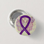 Sensibilisierung für häusliche Gewalt Angel Ribbon Button (Vorne & Hinten)