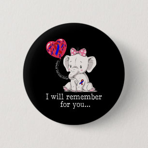 Sensibilisierung für Herzkrankheiten Elefant Button