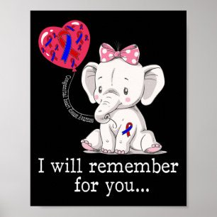 Sensibilisierung für Herzkrankheiten Elefant Poster