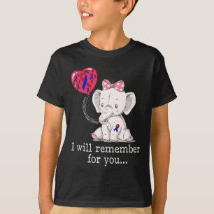 Sensibilisierung für Herzkrankheiten Elefant T-Shirt