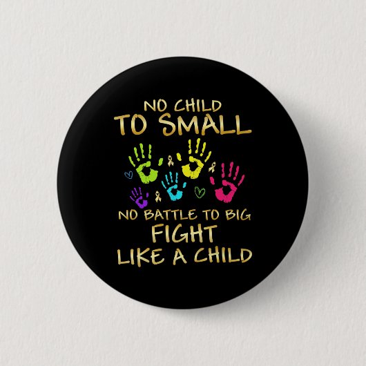 Sensibilisierung für Kinderkrebs Geschenke Button (Vorderseite)