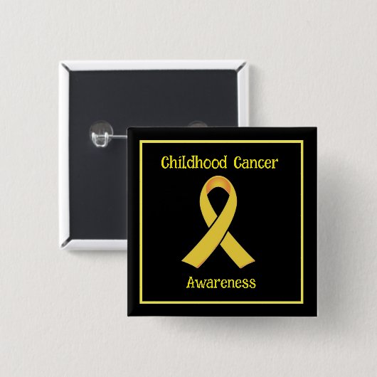 Sensibilisierung für Krebs bei Kindern Button (Vorne & Hinten)
