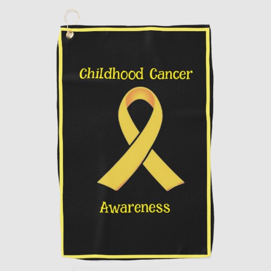 Sensibilisierung für Krebs bei Kindern Golfhandtuch (Vorderseite)