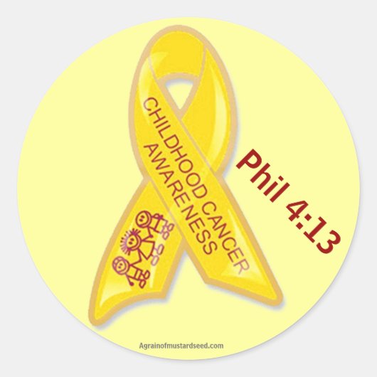 Sensibilisierung für Krebs bei Kindern Runder Aufkleber (Vorderseite)
