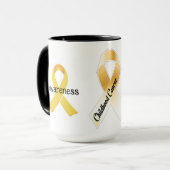 Sensibilisierung für Krebs bei Kindern Tasse (Vorderseite Links)