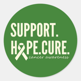 Sensibilisierung für Krebs unterstützt Hoffnung, A Runder Aufkleber
