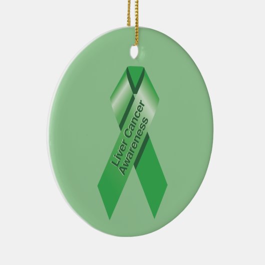Sensibilisierung für Leberkrebs Keramik Ornament (Rechts)