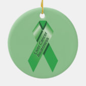 Sensibilisierung für Leberkrebs Keramik Ornament (Hinten)