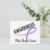 Sensibilisierung für männlichen Brustkrebs 3 Postkarte (Stehend Vorderseite)