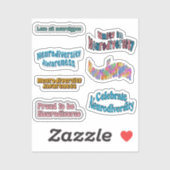 Sensibilisierung für NeuroVielfalt Aufkleber (Blatt)