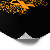 Sensibilisierung für Orangen-Krebs Poster (Ecke)