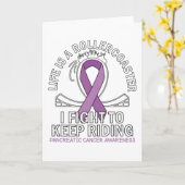 Sensibilisierung für Pankreaskarzinom lila Schleif Karte (Gelbe Blume)