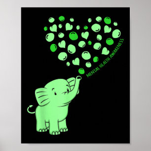 Sensibilisierung für psychische Gesundheit Elephan Poster
