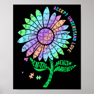 Sensibilisierung für psychische Gesundheit Puzzle Poster
