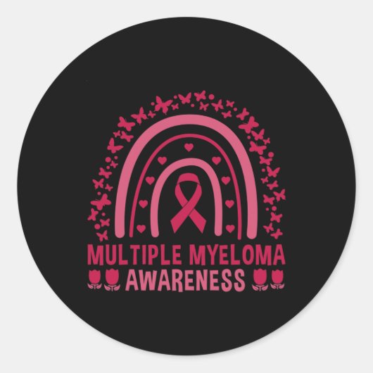 Sensibilisierung für Rainbow-Lymphome 1 Runder Aufkleber (Vorderseite)