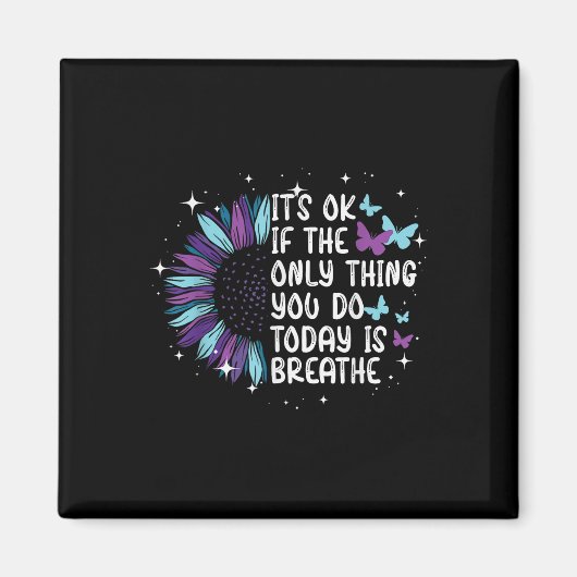 Sensibilisierung für Suizidprävention Lila und Aqu Magnet (Vorne)