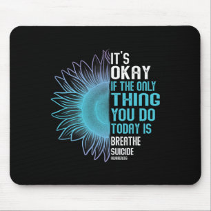 Sensibilisierung für Suizidprävention Lila und Aqu Mousepad