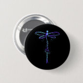Sensibilisierung für Suizidprävention Warrior Aqua Button (Vorne & Hinten)