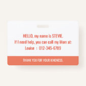 Sensibilisierung für versteckte Behinderungen und  Ausweis (Rückseite)