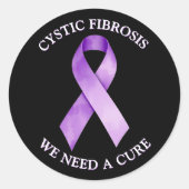 Sensibilisierung für zystische Fibrose| Wir brauch Runder Aufkleber (Vorderseite)