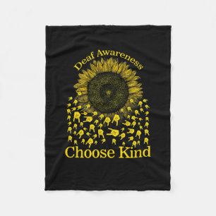 Sensibilisierung Sonnenblumen Kind Gelbe Schleife Fleecedecke