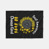 Sensibilisierung Sonnenblumen Kind Gelbe Schleife Fleecedecke (Vorderseite (Horizontal))