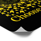 Sensibilisierung Sonnenblumen Kind Gelbe Schleife Poster (Ecke)