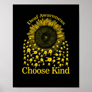 Sensibilisierung Sonnenblumen Kind Gelbe Schleife Poster