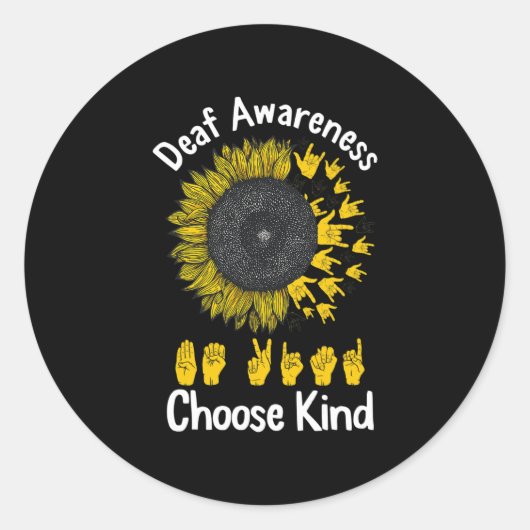 Sensibilisierung Sonnenblumen Kind Gelbe Schleife Runder Aufkleber (Vorderseite)