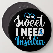 Sensibilisierung/Unterstützung für Diabetes Button (Vorne & Hinten)