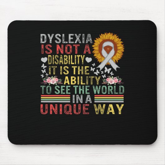 Sensibilisierung Welteinzigartig Nicht Behinderung Mousepad (Vorne)