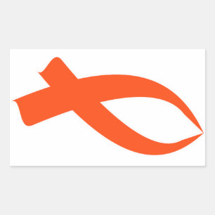 Sensibilisierungsband (Orange) Rechteckiger Aufkleber