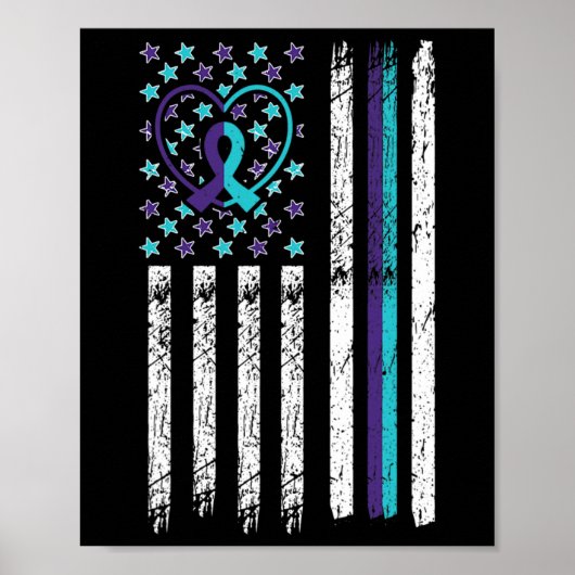 Sensibilisierungsflagge Angst Psychische Gesundhei Poster (Vorne)