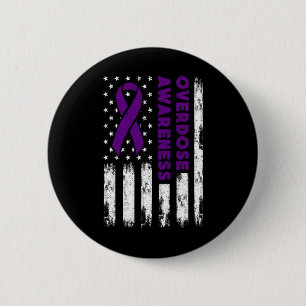Sensibilisierungsflagge Lila Erholung für Multifun Button