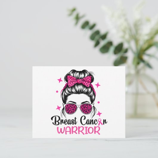 Sensibilisierungskampagne für Brustkrebs Dankeskarte (Stehend Vorderseite)