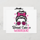 Sensibilisierungskampagne für Brustkrebs Dankeskarte (Vorne/Hinten)