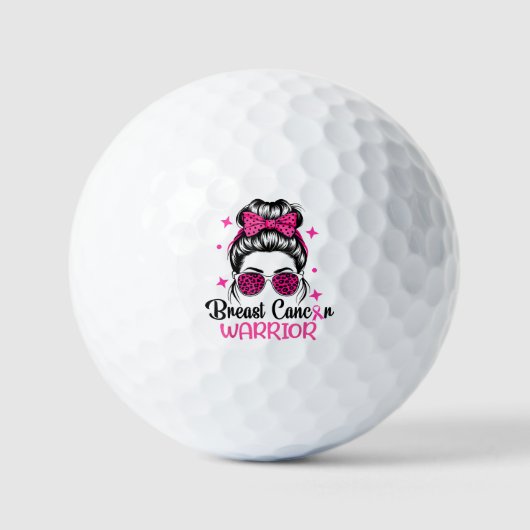 Sensibilisierungskampagne für Brustkrebs Golfball (Vorderseite)