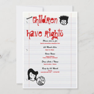 Sensibilisierungskampagne für Kinderrechte Einladung