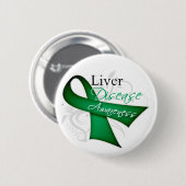 Sensibilisierungskampagne für Lebererkrankungen Button (Vorne & Hinten)