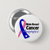 Sensibilisierungskampagne für männlichen Brustkreb Button (Vorne & Hinten)
